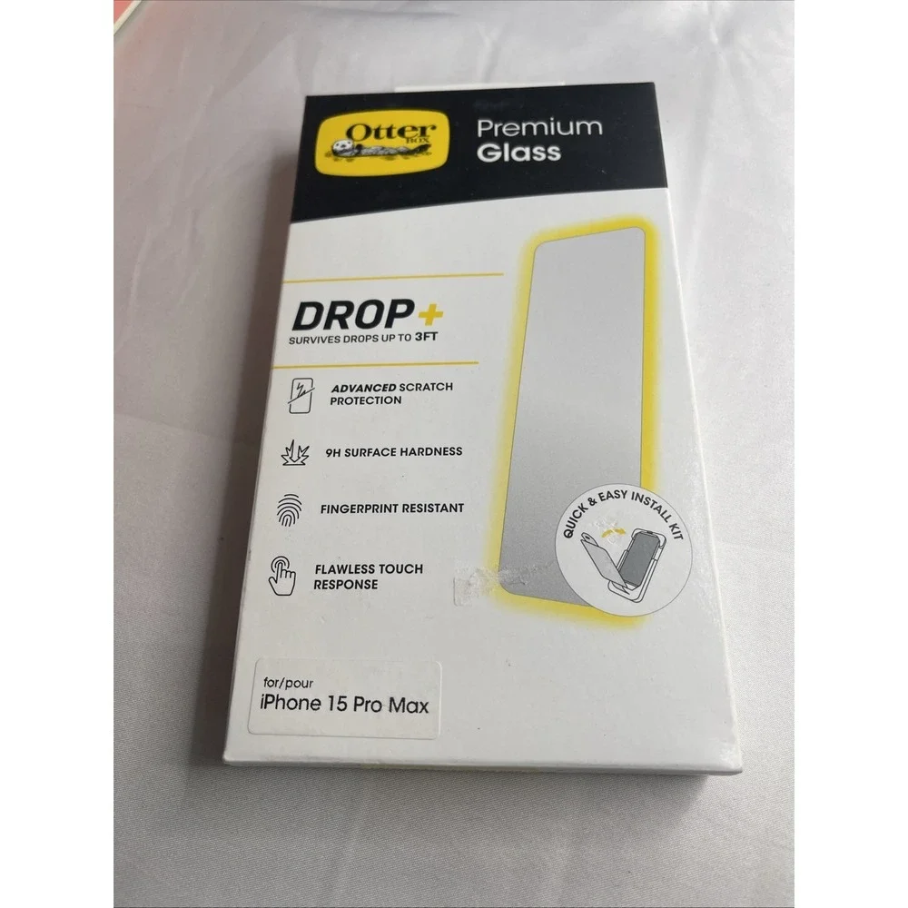 Otterbox Premium Glass Drop‎ Plus Scratch Screen Protector For iPhone 15 Pro Max